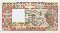 p109Ad from West African States: 10000 Francs from 1977