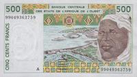 Gallery image for West African States p110Ah: 500 Francs