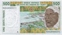 p110Aj from West African States: 500 Francs from 1999