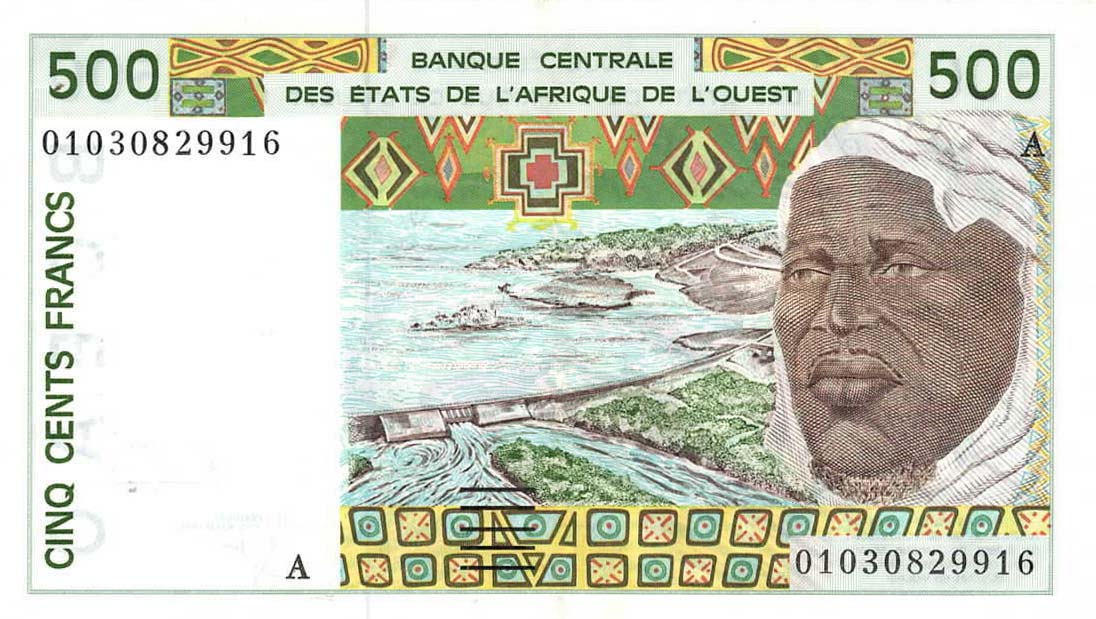 Front of West African States p110Al: 500 Francs from 2001