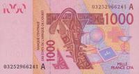 p115Aa from West African States: 1000 Francs from 2003