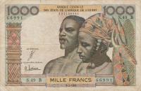 Gallery image for West African States p203Bd: 1000 Francs
