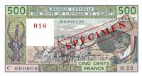 Gallery image for West African States p206Bs: 500 Francs