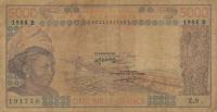 Gallery image for West African States p208Bc: 5000 Francs