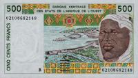 p210Bn from West African States: 500 Francs from 2002