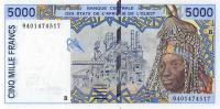 Gallery image for West African States p213Bc: 5000 Francs