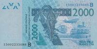 Gallery image for West African States p216Bo: 2000 Francs