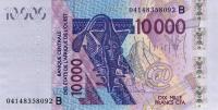 Gallery image for West African States p218Bb: 10000 Francs