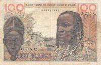 p301Ce from West African States: 100 Francs from 1965