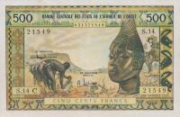 p302Cb from West African States: 500 Francs from 1961