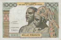 Gallery image for West African States p303Cg: 1000 Francs