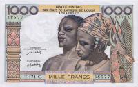 p303Cm from West African States: 1000 Francs from 1961