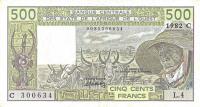 p306Cd from West African States: 500 Francs from 1982