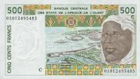 p310Cl from West African States: 500 Francs from 2001