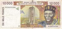 p314Cc from West African States: 10000 Francs from 1995