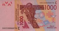 Gallery image for West African States p315Cp: 1000 Francs