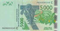 Gallery image for West African States p317Cb: 5000 Francs