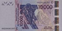 Gallery image for West African States p318Cd: 10000 Francs