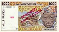 Gallery image for West African States p411Ds: 1000 Francs