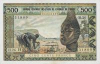 p602Hg from West African States: 500 Francs from 1959