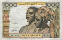 p603Hh from West African States: 1000 Francs from 1959
