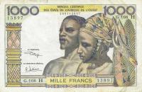 p603Hk from West African States: 1000 Francs from 1959