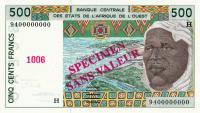p610Ha from West African States: 500 Francs from 1991
