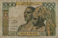 Gallery image for West African States p703Ki: 1000 Francs