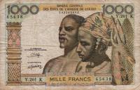 p703Ko from West African States: 1000 Francs from 1959