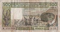 p706Ki from West African States: 500 Francs from 1986