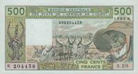 p706Kk from West African States: 500 Francs from 1989