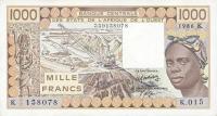 Gallery image for West African States p707Kg: 1000 Francs