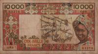 p709Kb from West African States: 10000 Francs from 1977