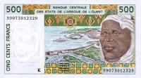 p710Ki from West African States: 500 Francs from 1998