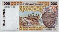 p711Ke from West African States: 1000 Francs from 1995