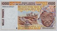 p711Kh from West African States: 1000 Francs from 1998