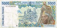 p713Kf from West African States: 5000 Francs from 1997