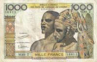 p803Ti from West African States: 1000 Francs from 1959