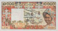 p809Tf from West African States: 10000 Francs from 1977