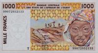 p811Ti from West African States: 1000 Francs from 1999