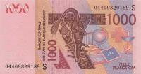 p915Sb from West African States: 1000 Francs from 2004