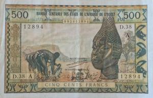 p102Ah from West African States: 500 Francs from 1959