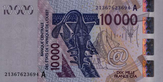 Front of West African States p118At: 10000 Francs from 2021