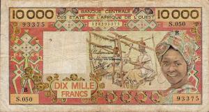 Gallery image for West African States p209Bj: 10000 Francs