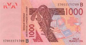 Gallery image for West African States p215Bq: 1000 Francs