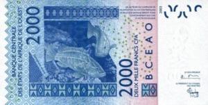 Gallery image for West African States p216Ba: 2000 Francs