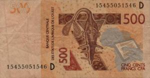Gallery image for West African States p419Dd: 500 Francs