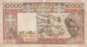 p609Hb from West African States: 10000 Francs from 1977