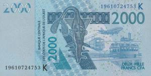 p716Ks from West African States: 2000 Francs from 2019
