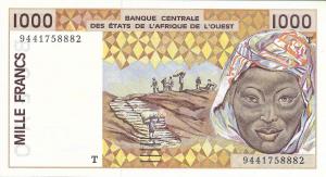 p811Td from West African States: 1000 Francs from 1994